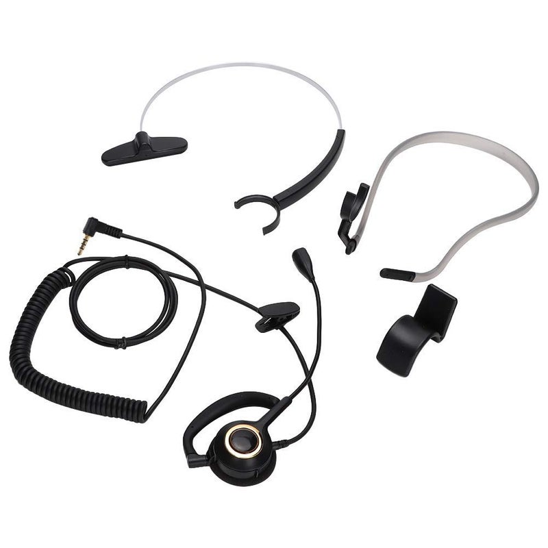Eboxer Headset with Mic Noise Cancelling, 3.5mm Single Plug, Support Rear Mounted, Ear Hook and Head Mounted, Computer Headset for Business Skype UC Webinar Call Center Office - Mono Headphone - Image 4